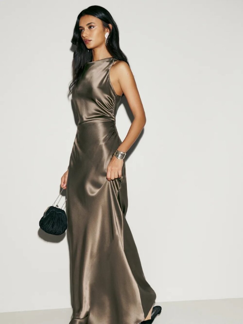 REFORMATION ANAIIS SILK DRESS. Size 4. - Picture 3 of 7